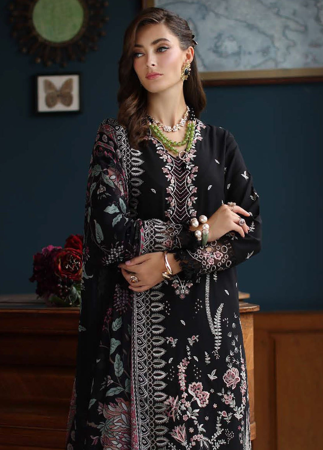 Maya by Nureh Embroidered Lawn Suits Unstitched 3 Piece NU25MU NS-153 - Summer Collection