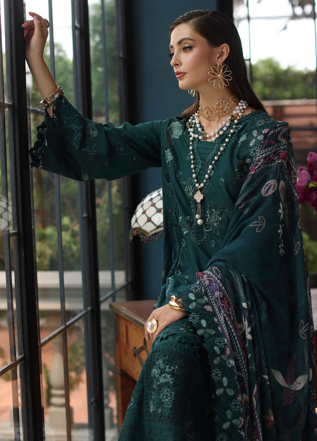 Maya by Nureh Embroidered Lawn Suits Unstitched 3 Piece NU25MU NS-154 - Summer Collection