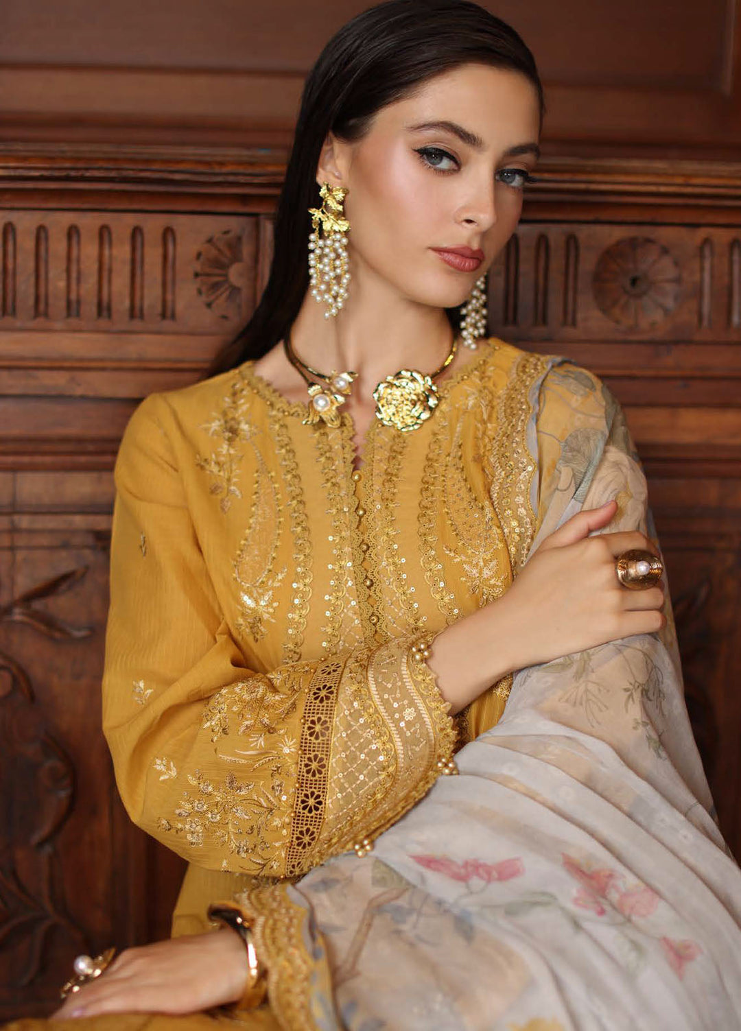 Maya by Nureh Embroidered Lawn Suits Unstitched 3 Piece NU25MU NS-155 - Summer Collection