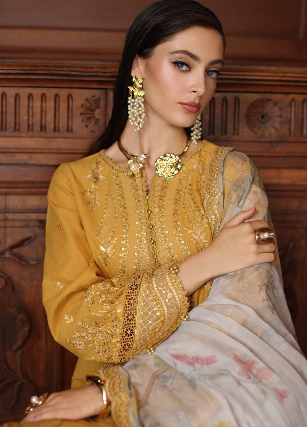 Maya by Nureh Embroidered Lawn Suits Unstitched 3 Piece NU25MU NS-155 - Summer Collection