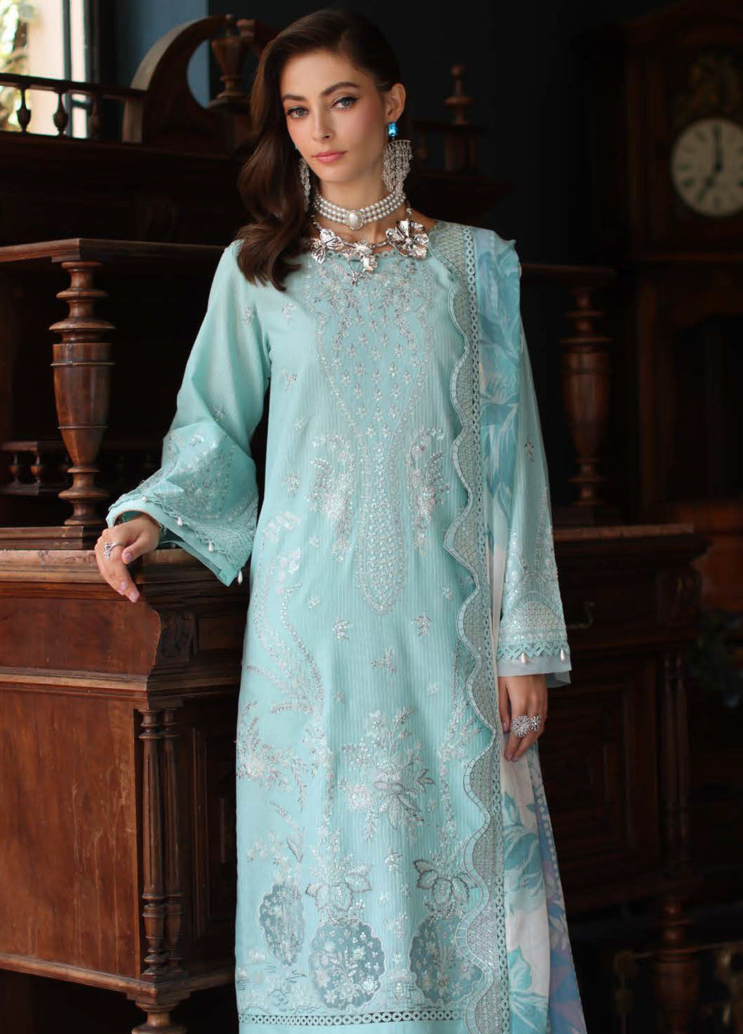 Maya by Nureh Embroidered Lawn Suits Unstitched 3 Piece NU25MU NS-156 - Summer Collection