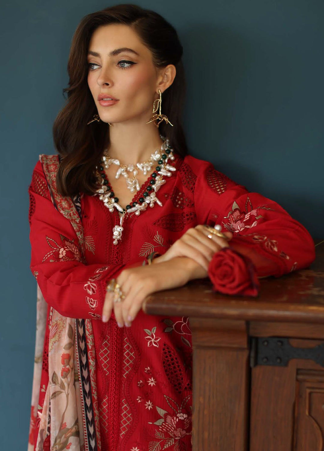 Maya by Nureh Embroidered Lawn Suits Unstitched 3 Piece NU25MU NS-157 - Summer Collection