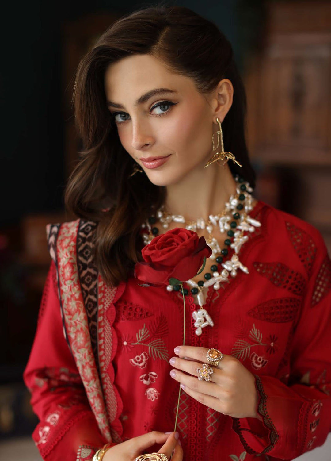 Maya by Nureh Embroidered Lawn Suits Unstitched 3 Piece NU25MU NS-157 - Summer Collection