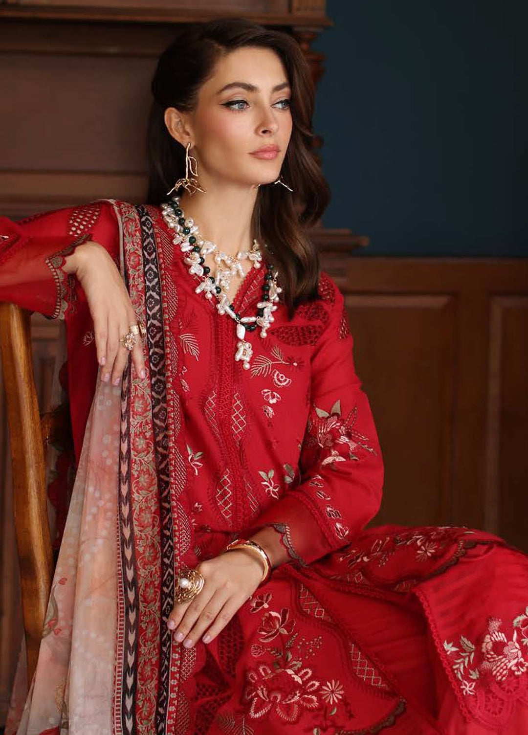 Maya by Nureh Embroidered Lawn Suits Unstitched 3 Piece NU25MU NS-157 - Summer Collection