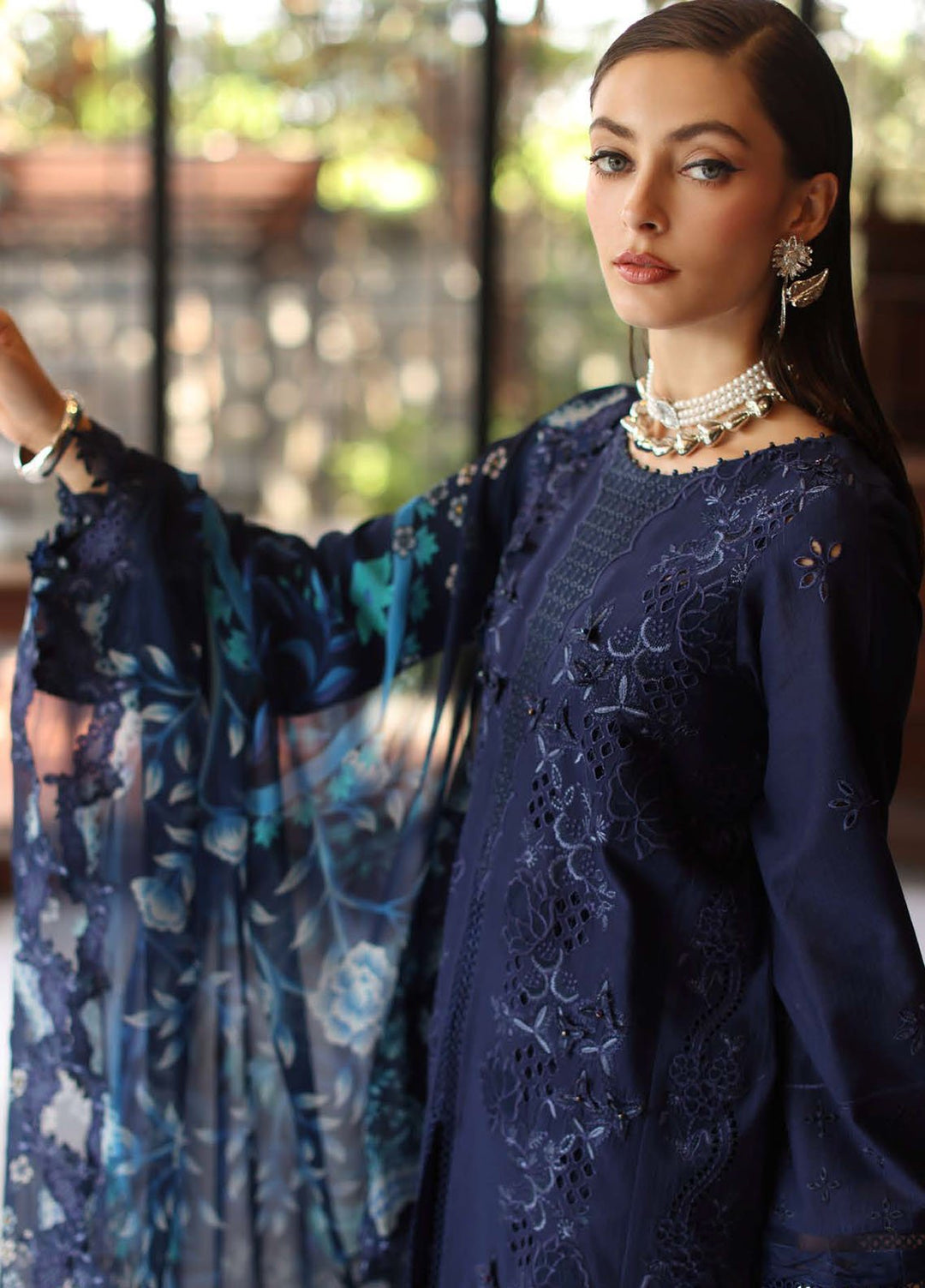 Maya by Nureh Embroidered Lawn Suits Unstitched 3 Piece NU25MU NS-158 - Summer Collection