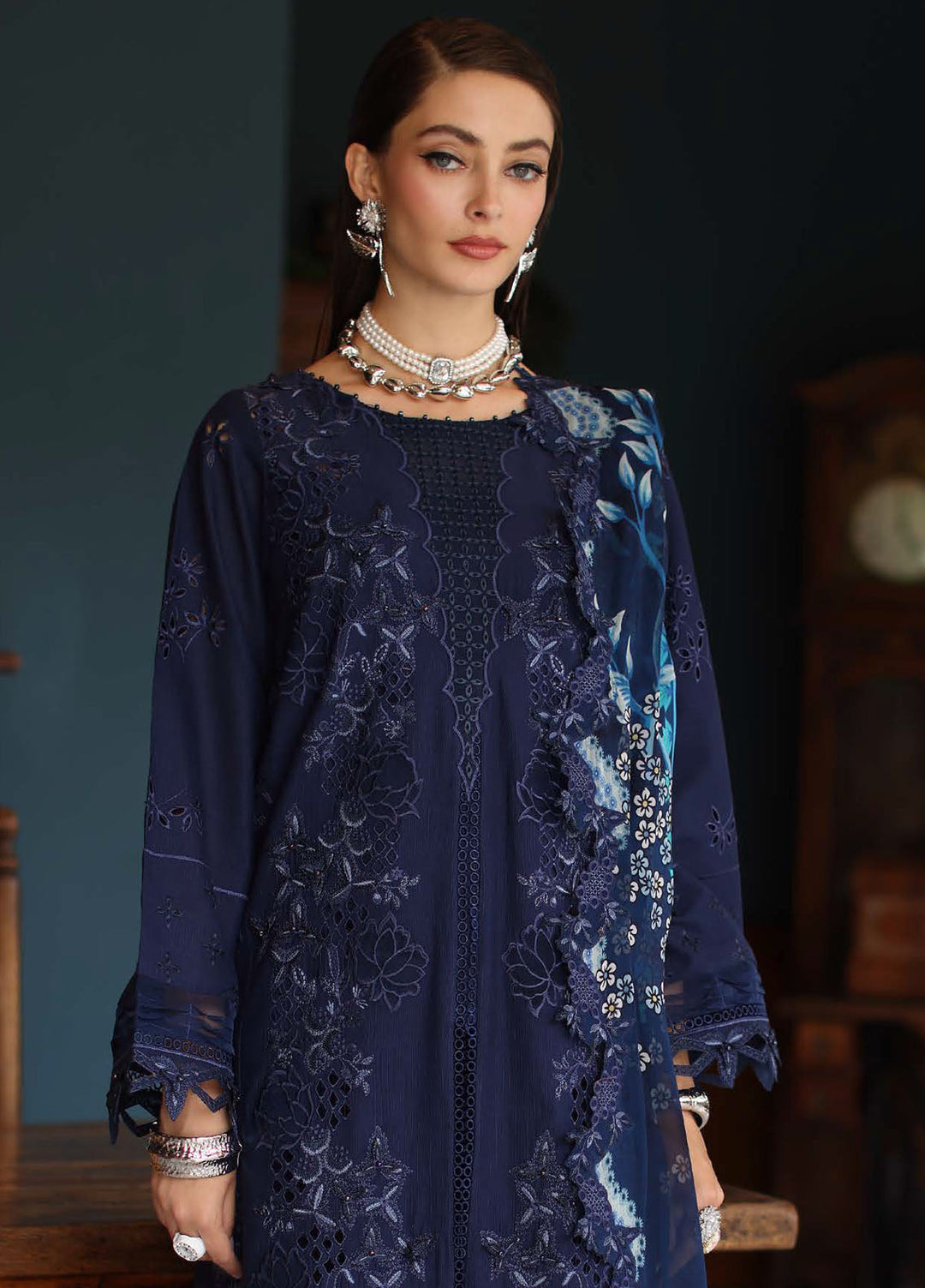 Maya by Nureh Embroidered Lawn Suits Unstitched 3 Piece NU25MU NS-158 - Summer Collection