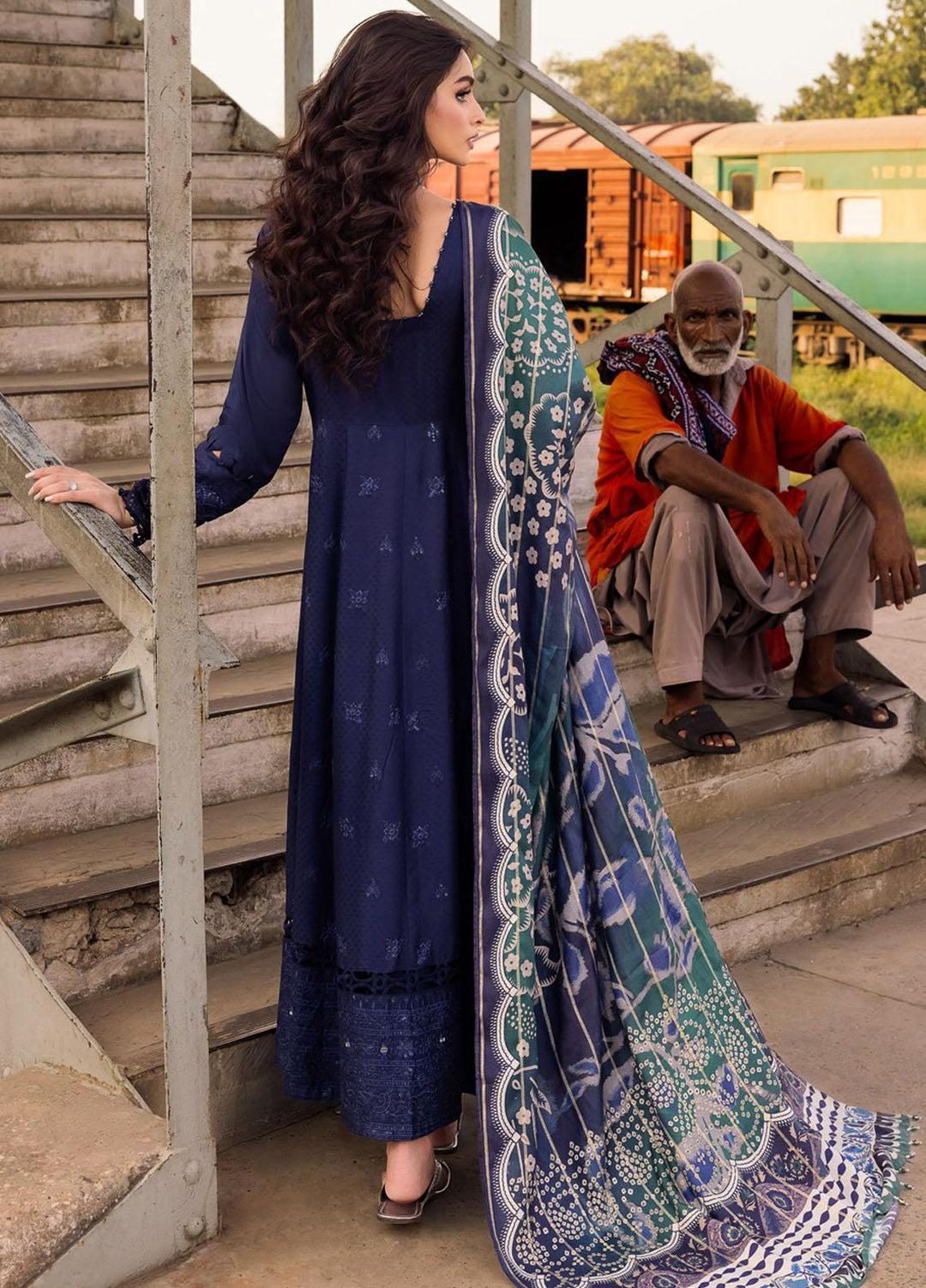 Maya By Nureh Embroidered Linen Suits Unstitched 3 Piece NU23MEL NS-89 - Formal Collection