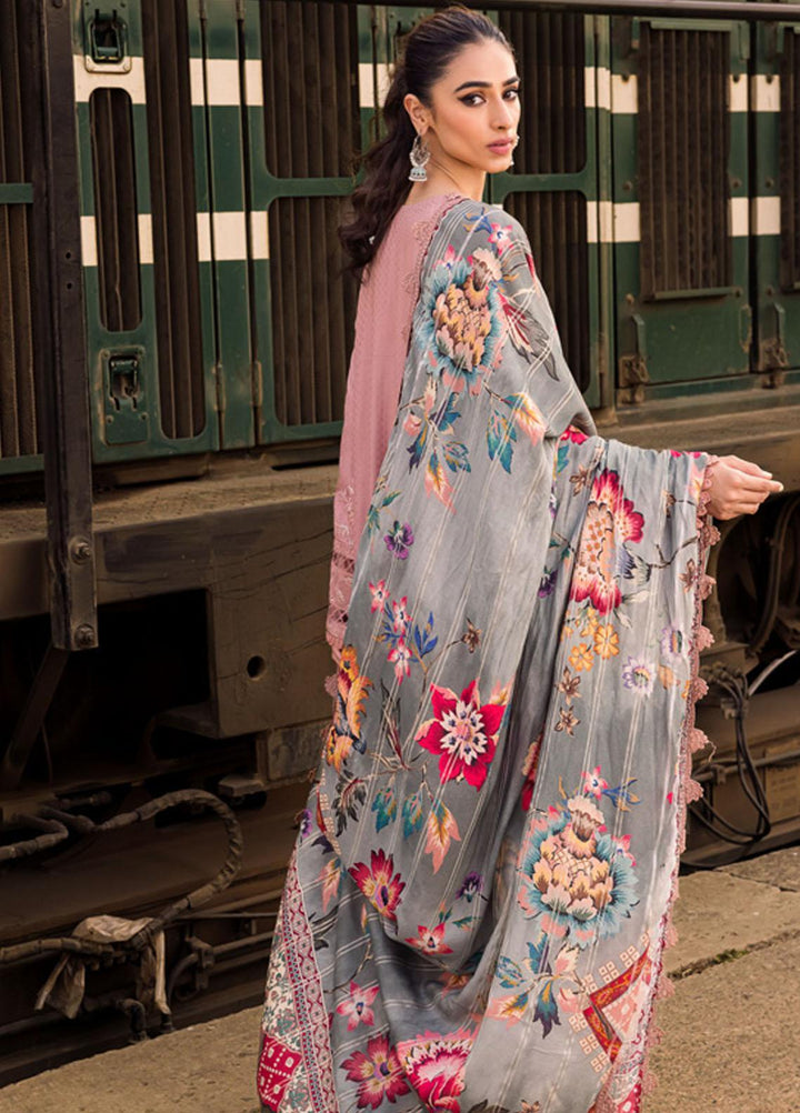 Maya By Nureh Embroidered Linen Suits Unstitched 3 Piece NU23MEL NS-91 - Formal Collection