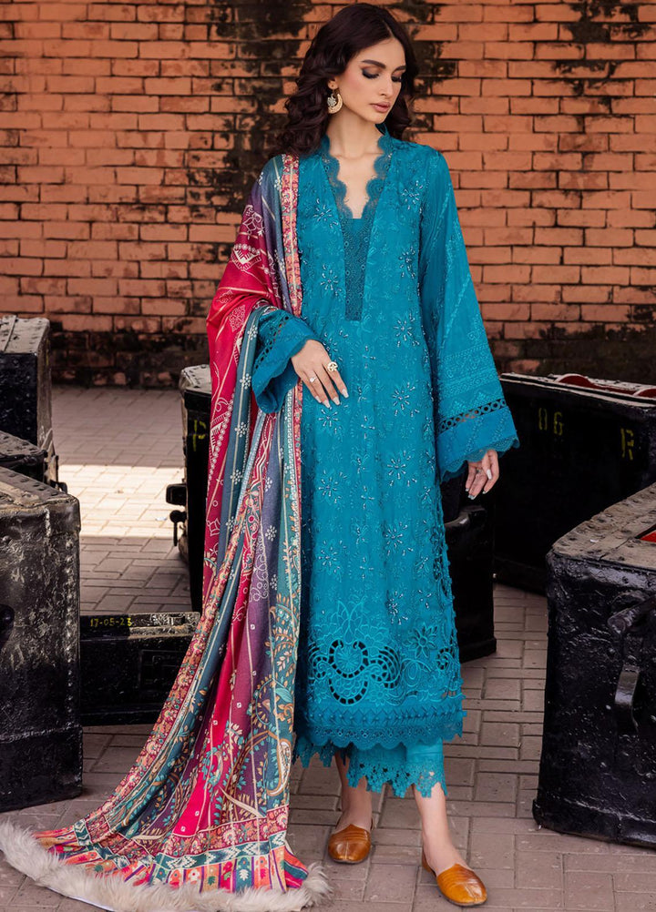 Maya By Nureh Embroidered Linen Suits Unstitched 3 Piece NU23MEL NS-92 - Formal Collection