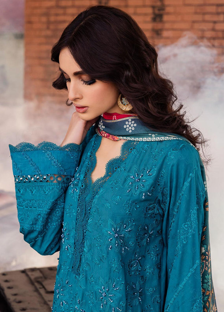 Maya By Nureh Embroidered Linen Suits Unstitched 3 Piece NU23MEL NS-92 - Formal Collection