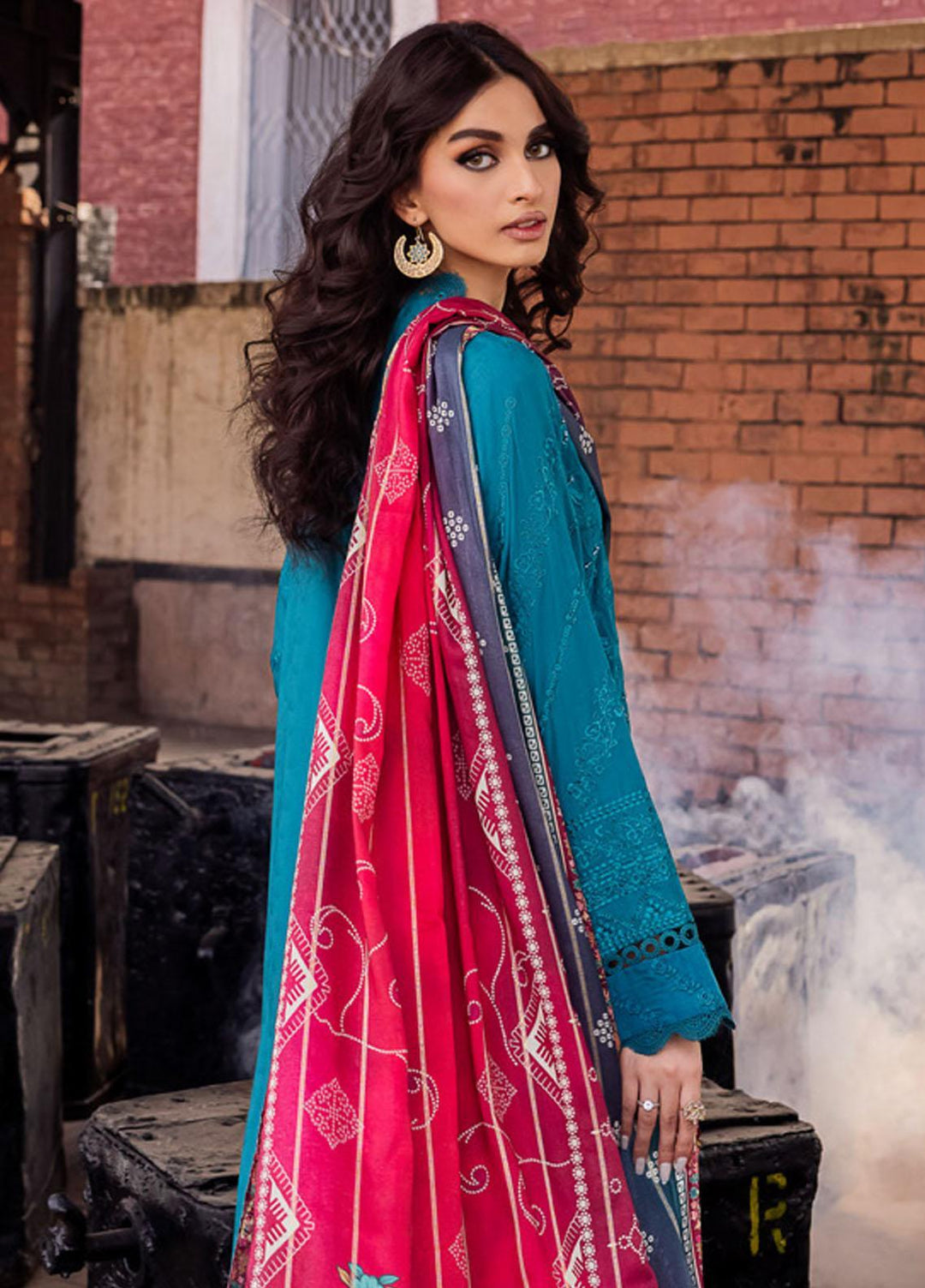 Maya By Nureh Embroidered Linen Suits Unstitched 3 Piece NU23MEL NS-92 - Formal Collection