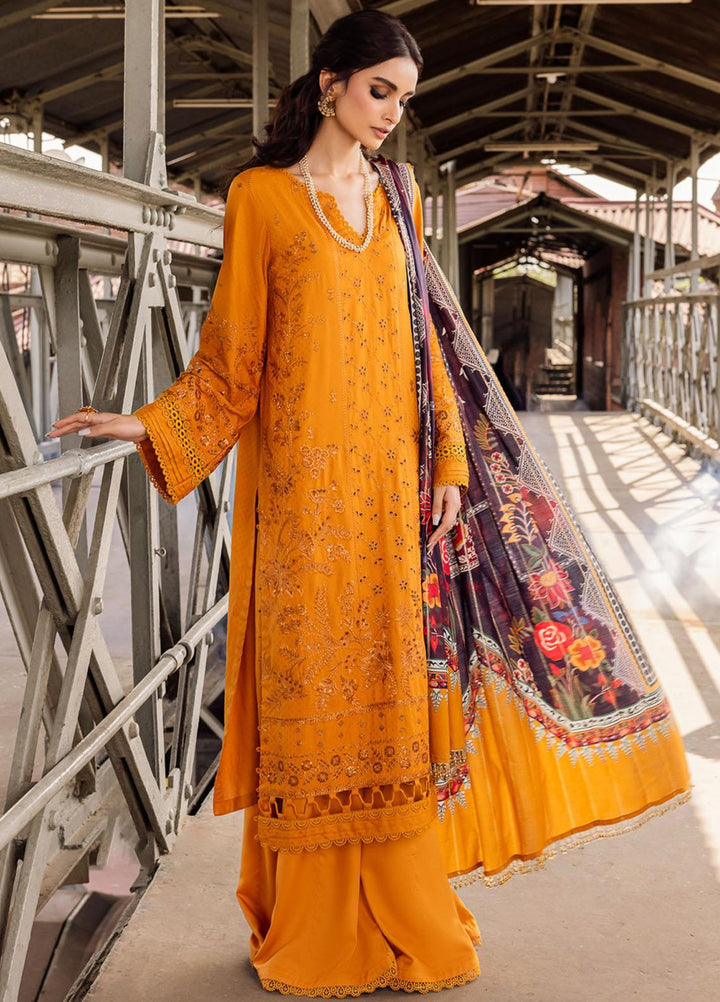 Maya By Nureh Embroidered Linen Suits Unstitched 3 Piece NU23MEL NS-94 - Formal Collection