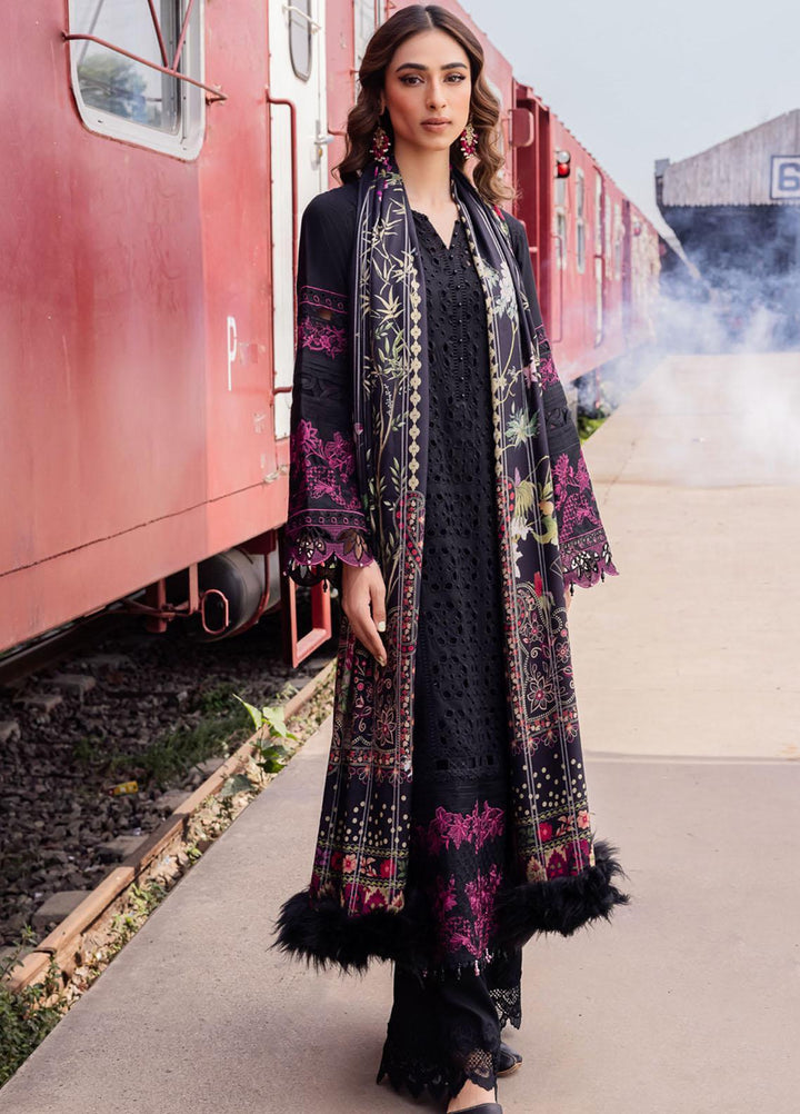 Maya By Nureh Embroidered Linen Suits Unstitched 3 Piece NU23MEL NS-96 - Formal Collection