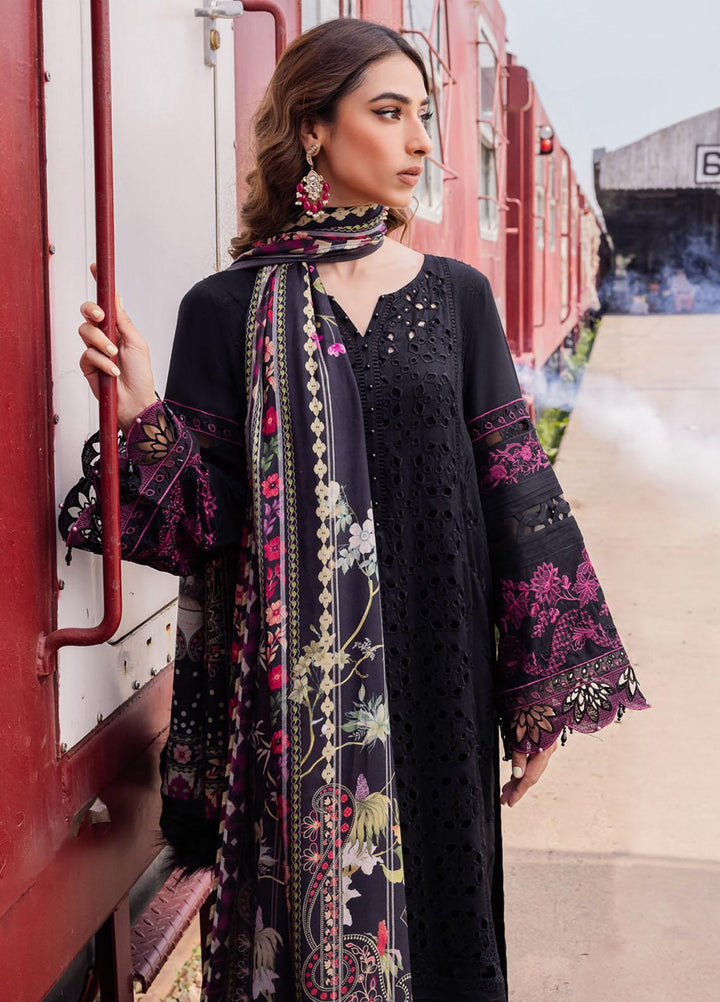 Maya By Nureh Embroidered Linen Suits Unstitched 3 Piece NU23MEL NS-96 - Formal Collection