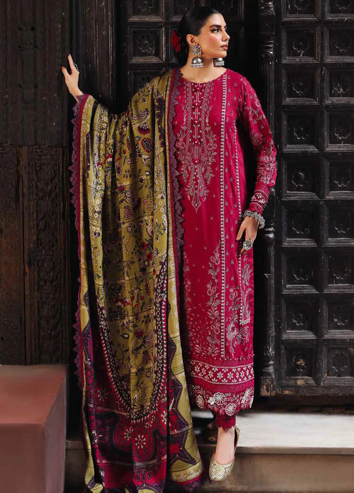 Maya By Nureh Embroidered Linen Suit Unstitched 3 Piece NU24MUL NW-80 - Fall Collection