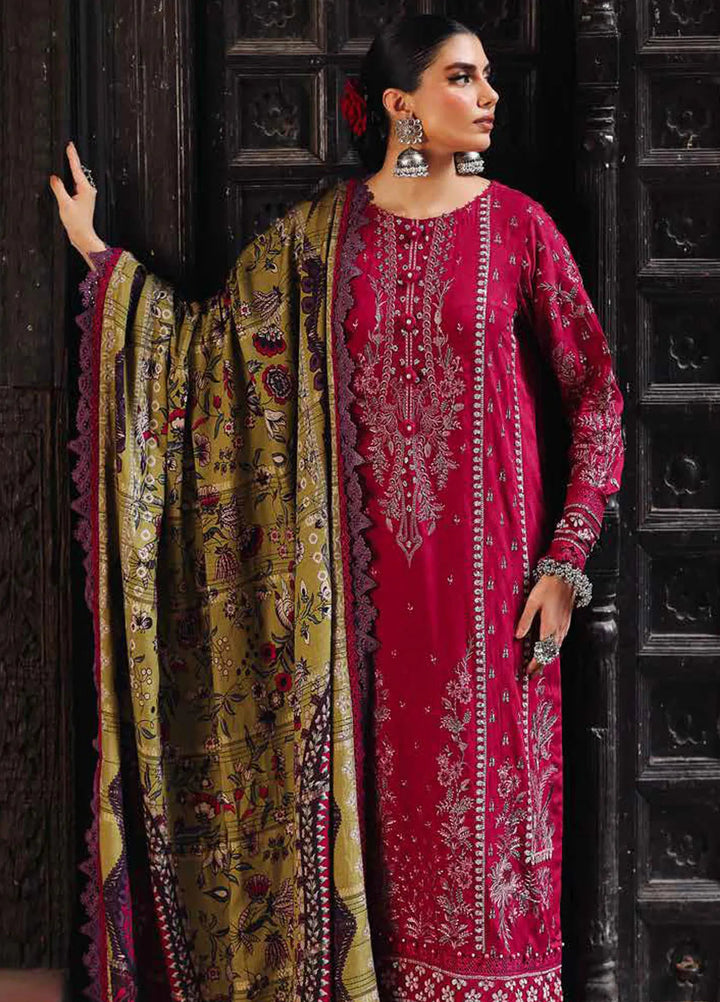Maya By Nureh Embroidered Linen Suit Unstitched 3 Piece NU24MUL NW-80 - Fall Collection