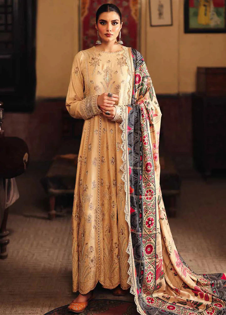 Maya By Nureh Embroidered Linen Suit Unstitched 3 Piece NU24MUL NW-82 - Fall Collection