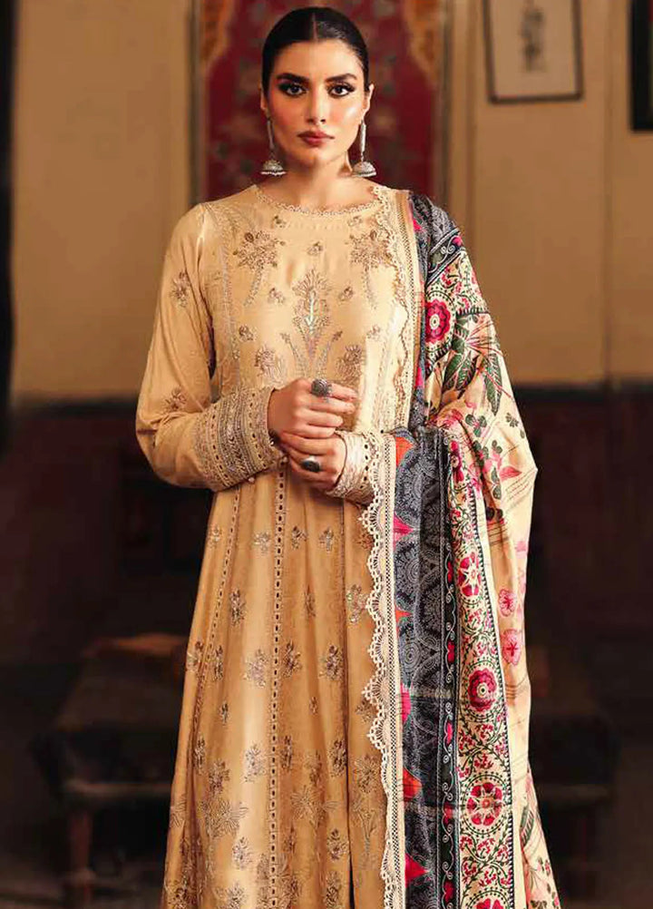 Maya By Nureh Embroidered Linen Suit Unstitched 3 Piece NU24MUL NW-82 - Fall Collection