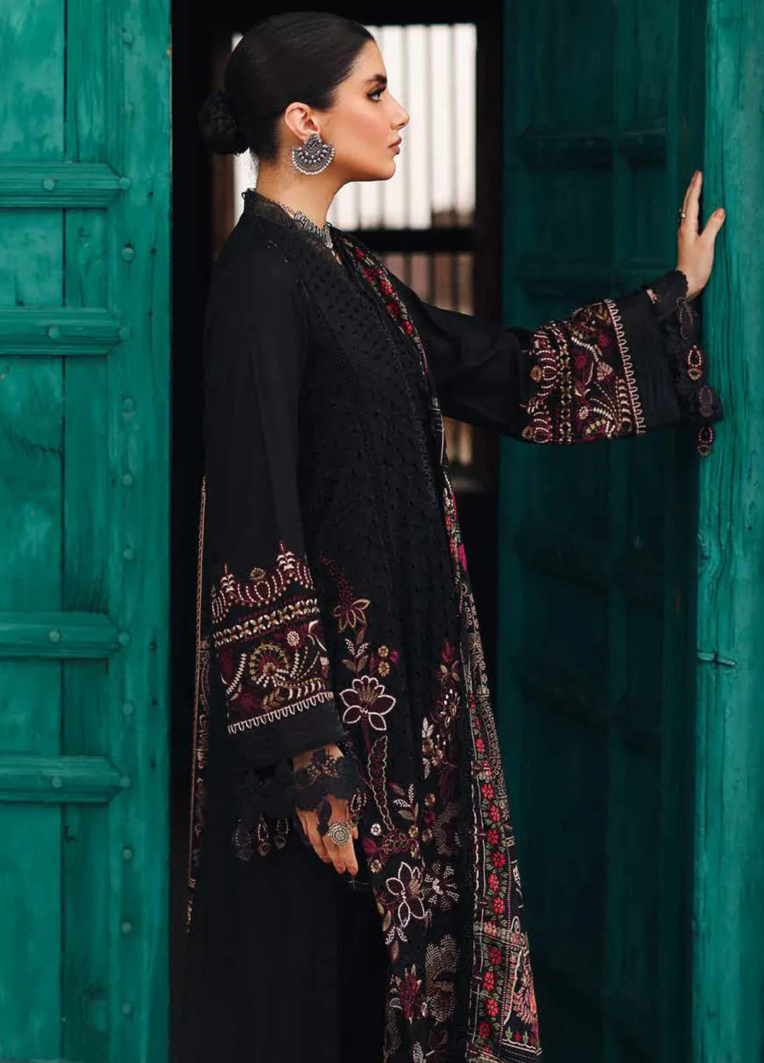 Maya By Nureh Embroidered Linen Suit Unstitched 3 Piece NU24MUL NW-83 - Fall Collection