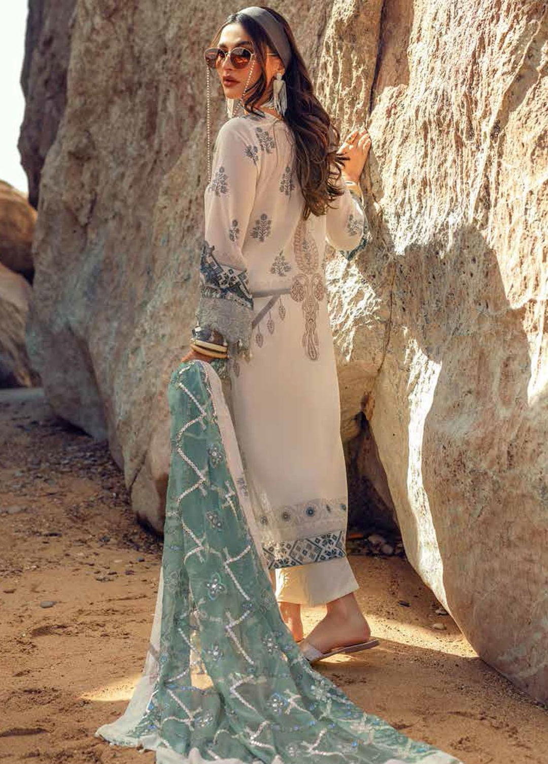Maya By Nureh Embroidered Lawn Suits Unstitched 3 Piece NU22M NS -28 - Summer Collection