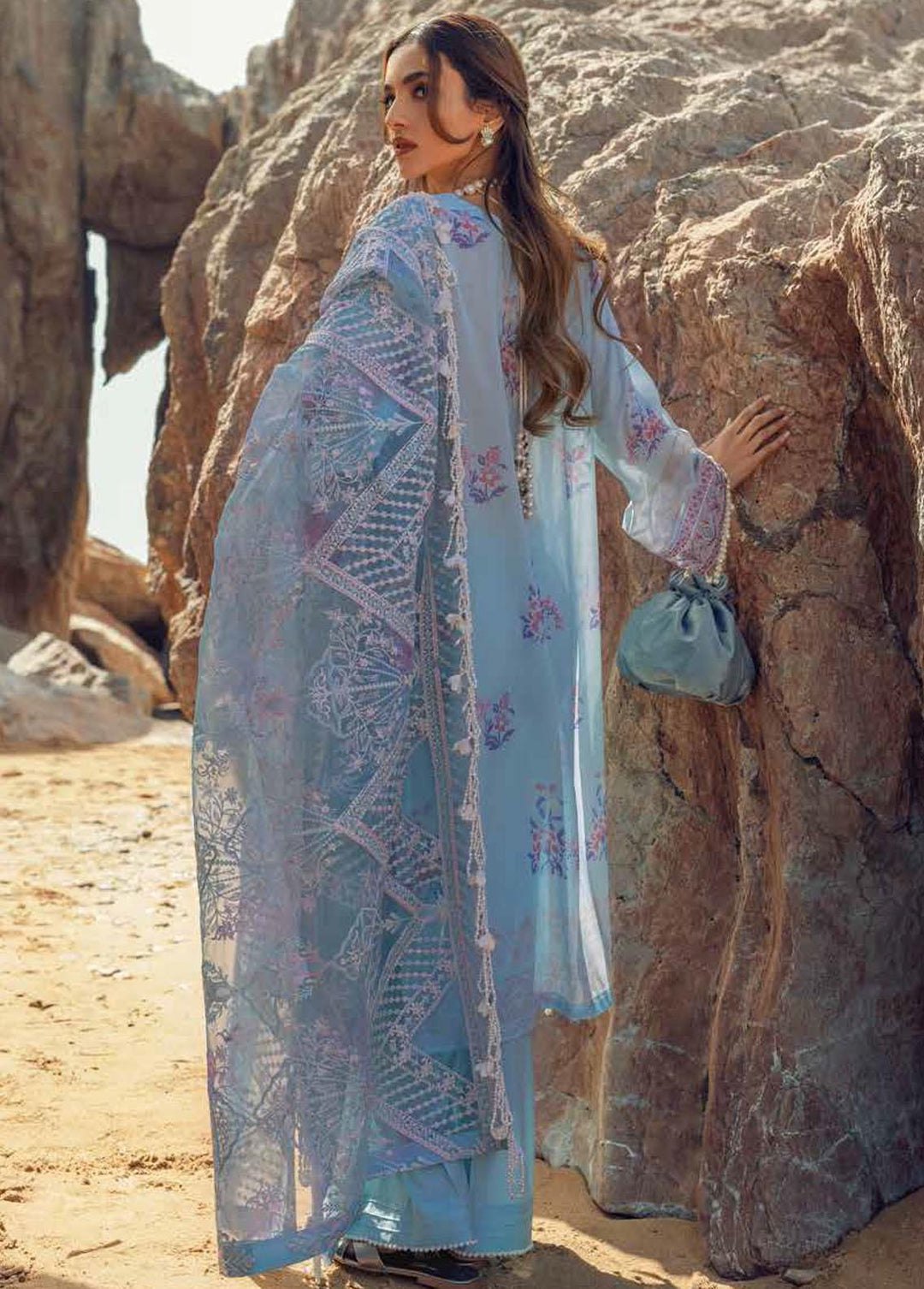 Maya By Nureh Embroidered Lawn Suits Unstitched 3 Piece NU22M NS -32 - Summer Collection