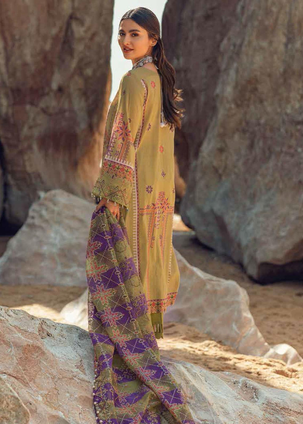 Maya By Nureh Embroidered Lawn Suits Unstitched 3 Piece NU22M NS -33 - Summer Collection