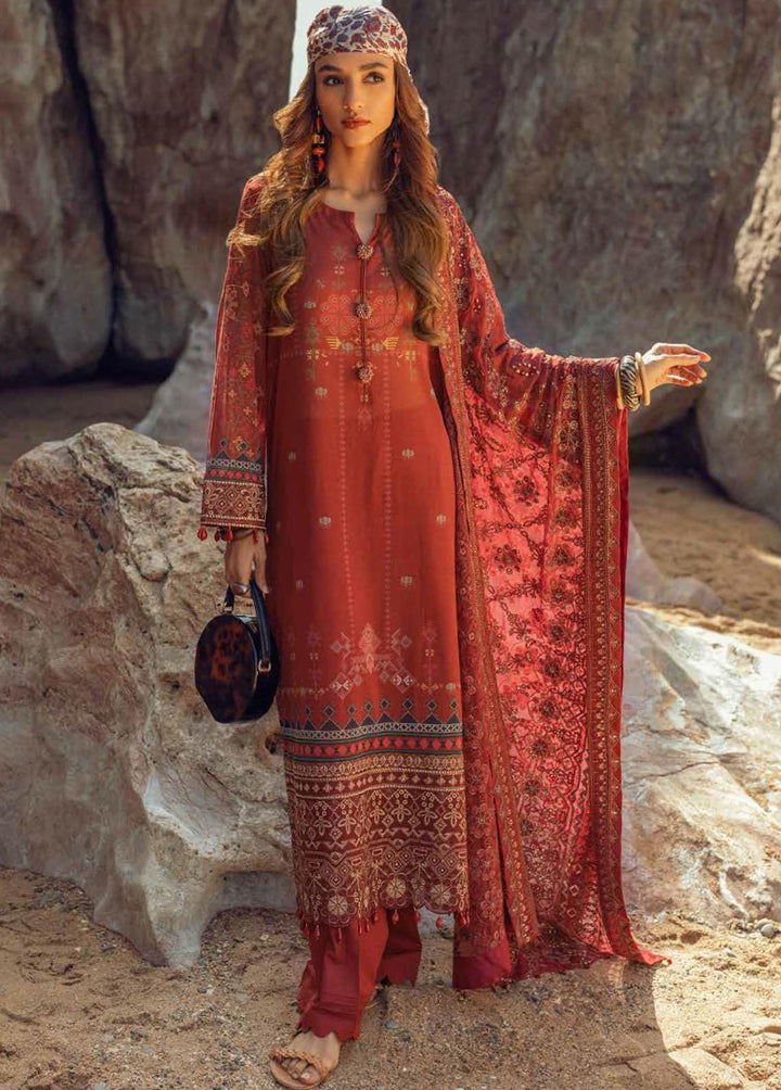 Maya By Nureh Embroidered Lawn Suits Unstitched 3 Piece NU22M NS -34 - Summer Collection