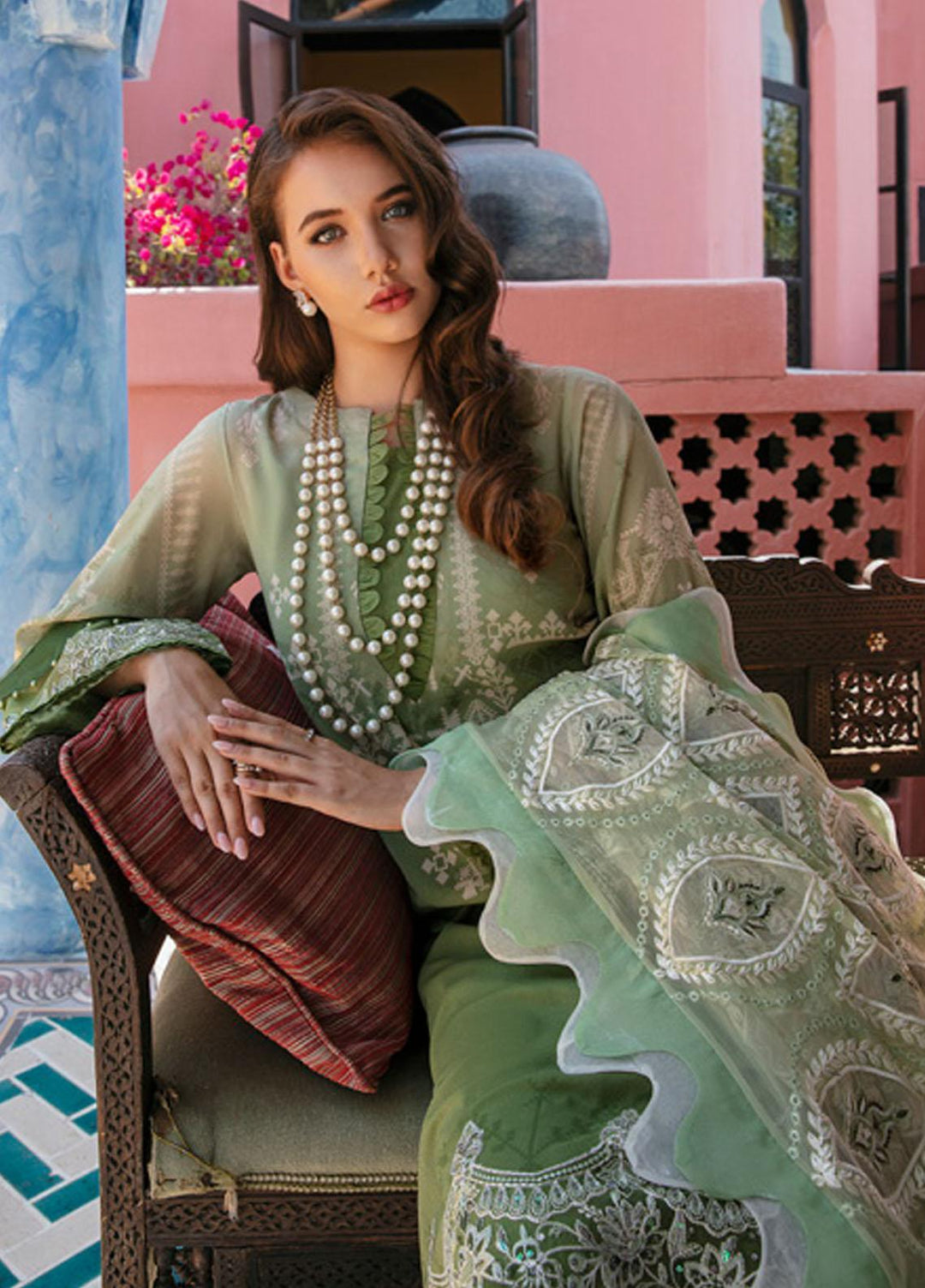Maya By Nureh Embroidered Swiss Lawn Suits Unstitched 3 Piece NU23ML NS-64 - Luxury Summer Collection