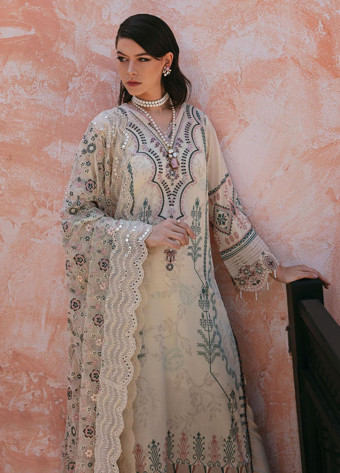 Maya By Nureh Embroidered Swiss Lawn Suits Unstitched 3 Piece NU23ML NS-65 - Luxury Summer Collection