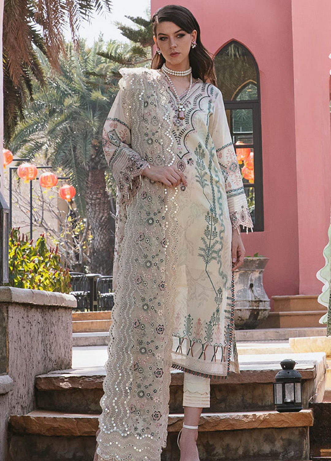Maya By Nureh Embroidered Swiss Lawn Suits Unstitched 3 Piece NU23ML NS-65 - Luxury Summer Collection