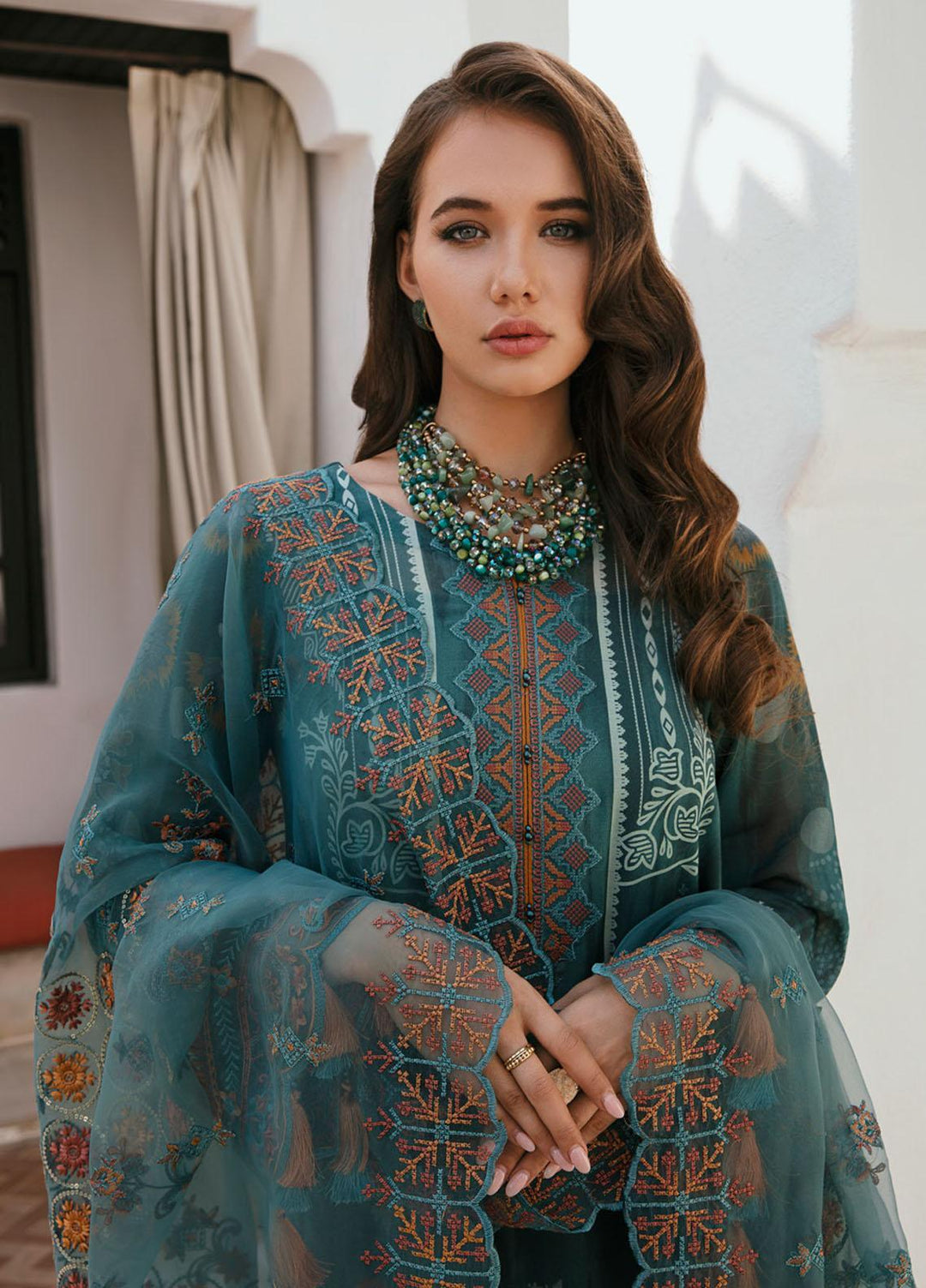 Maya By Nureh Embroidered Swiss Lawn Suits Unstitched 3 Piece NU23ML NS-66 - Luxury Summer Collection