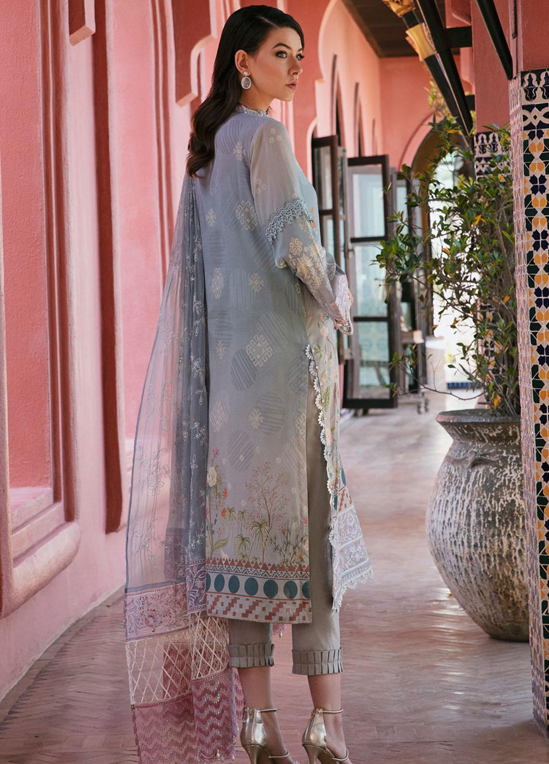 Maya By Nureh Embroidered Swiss Lawn Suits Unstitched 3 Piece NU23ML NS-67 - Luxury Summer Collection