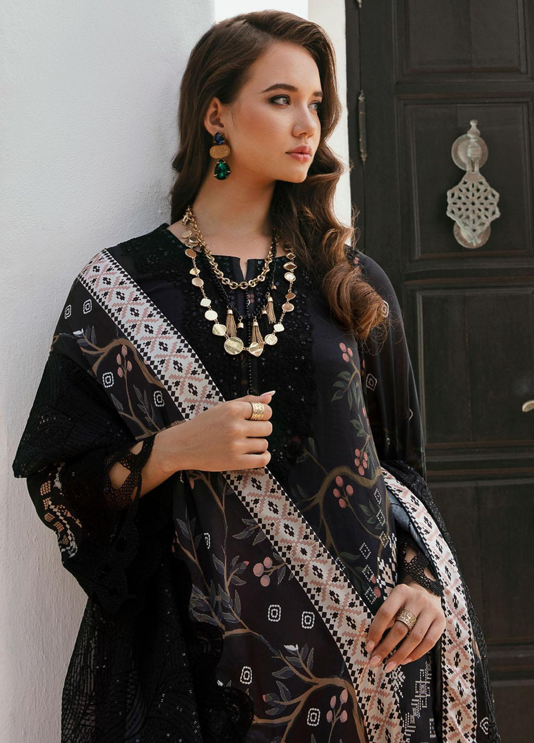 Maya By Nureh Embroidered Swiss Lawn Suits Unstitched 3 Piece NU23ML NS-68 - Luxury Summer Collection