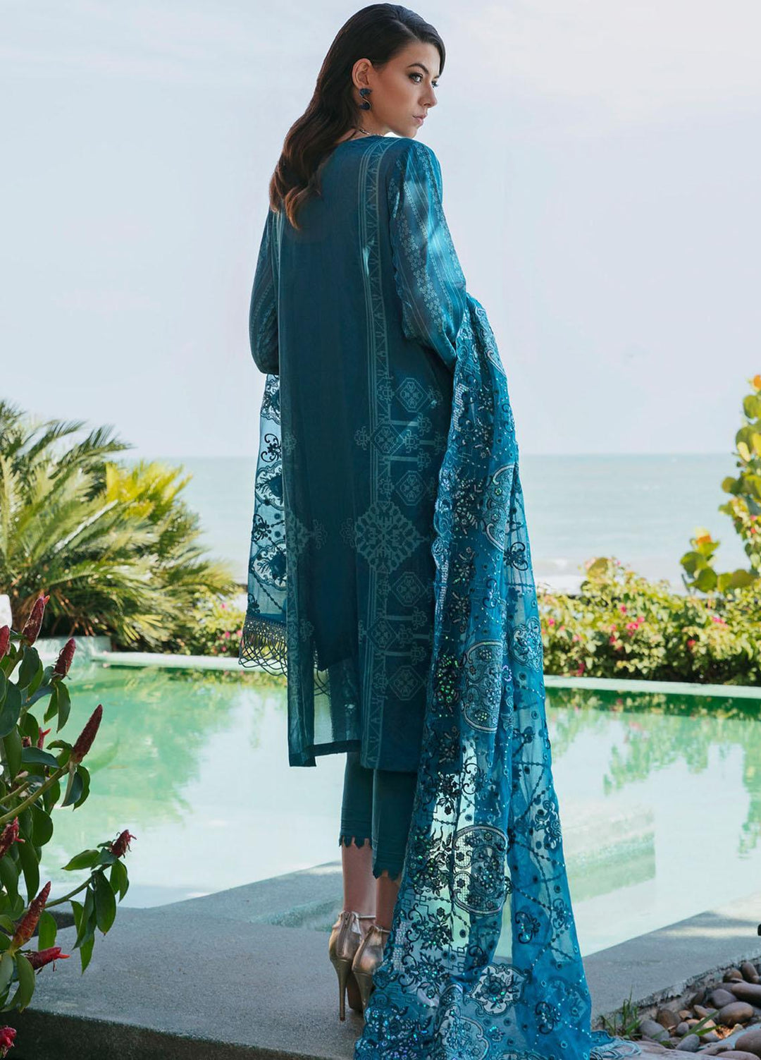 Maya By Nureh Embroidered Swiss Lawn Suits Unstitched 3 Piece NU23ML NS-69 - Luxury Summer Collection