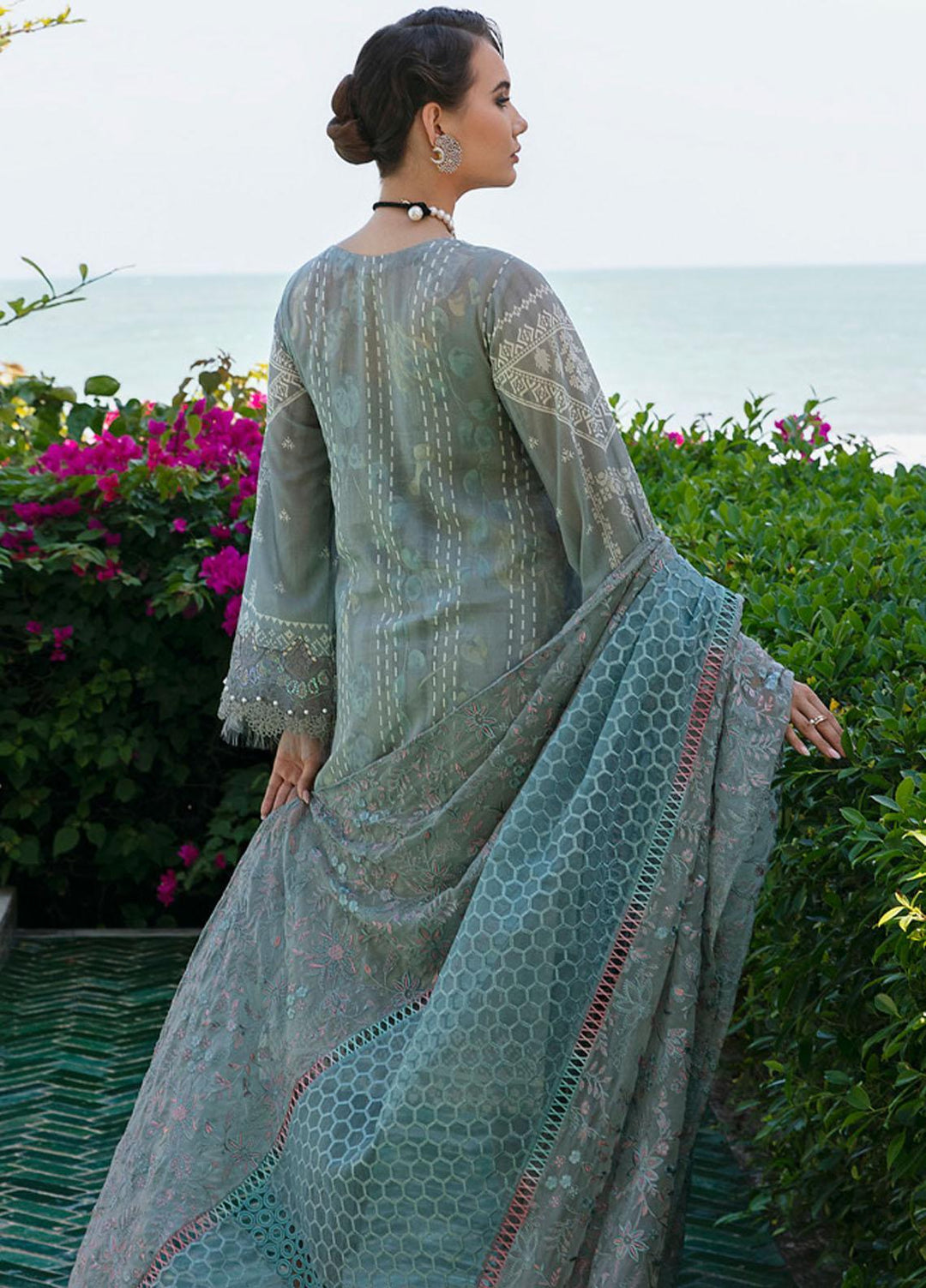 Maya By Nureh Embroidered Swiss Lawn Suits Unstitched 3 Piece NU23ML NS-71 - Luxury Summer Collection