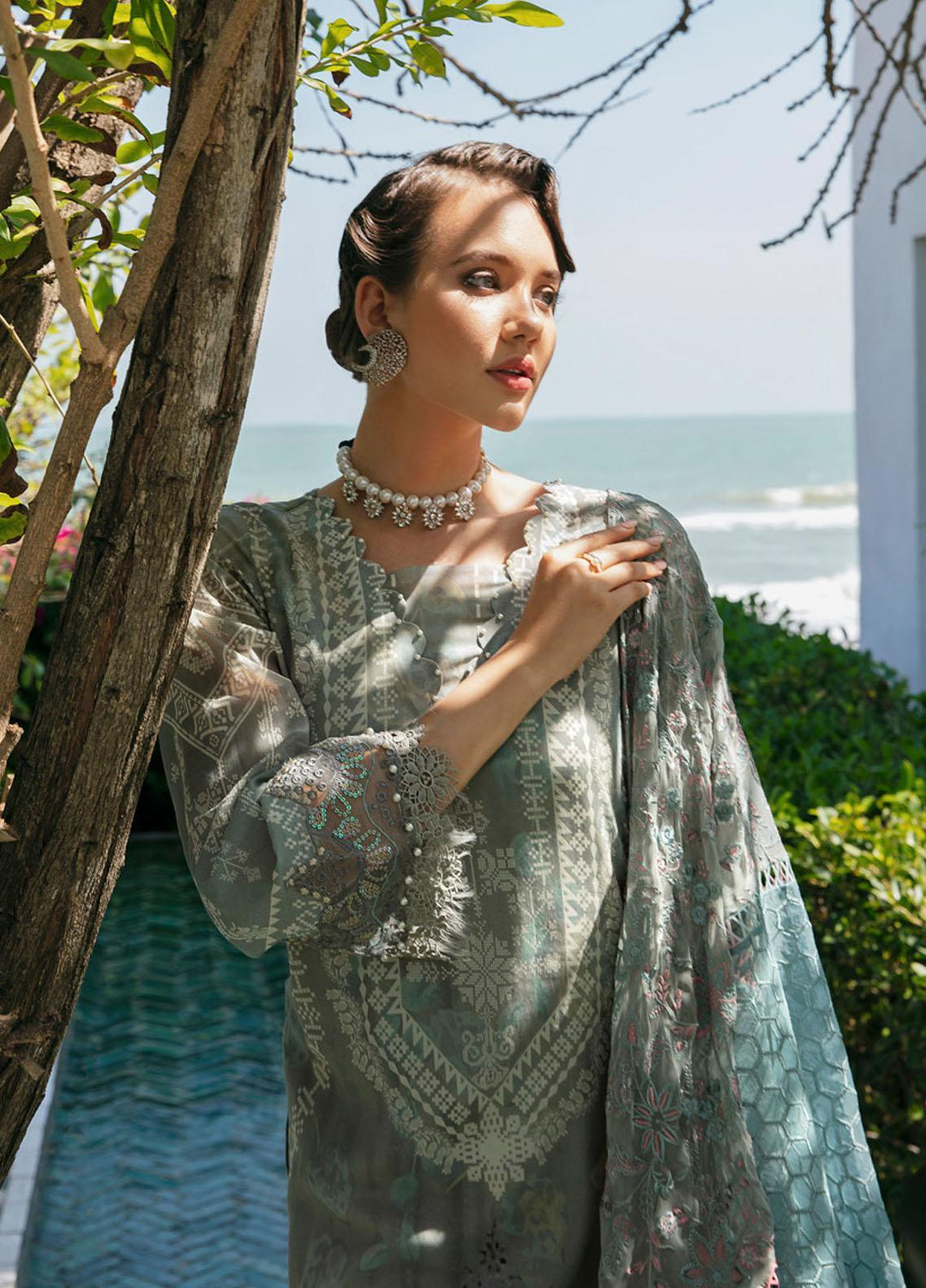 Maya By Nureh Embroidered Swiss Lawn Suits Unstitched 3 Piece NU23ML NS-71 - Luxury Summer Collection