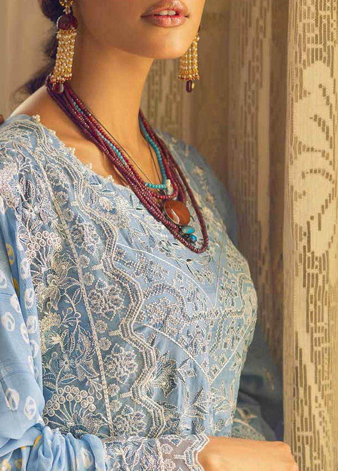 Maya By Nureh Embroidered Lawn Suits Unstitched 3 Piece NU22MF NJ-32 - Festive Collection