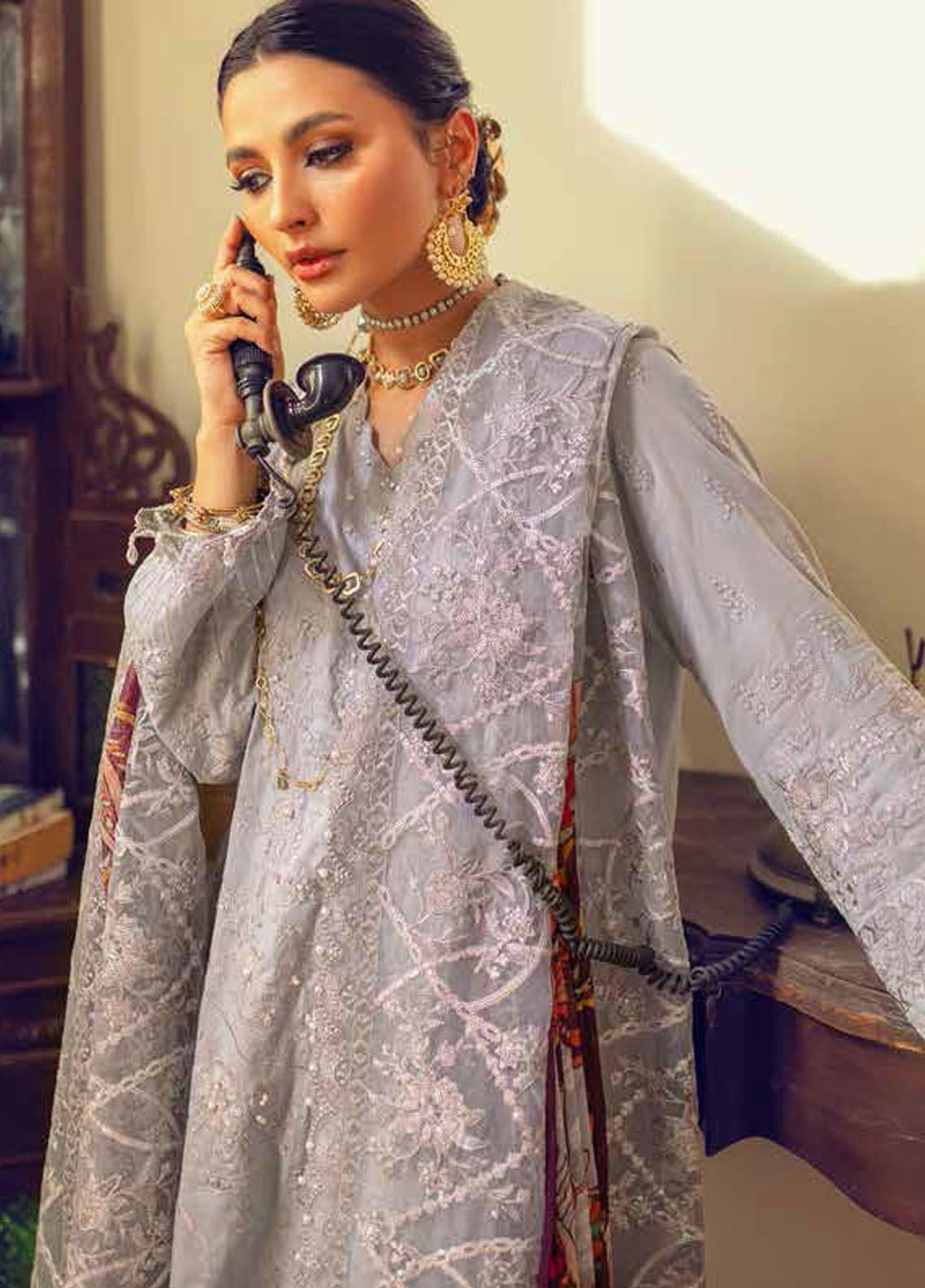 Maya By Nureh Embroidered Lawn Suits Unstitched 3 Piece NU22MF NJ-35 - Festive Collection