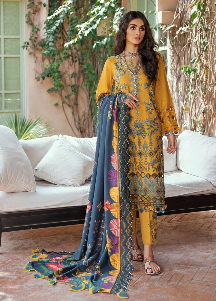 Maya by Nureh Embriodered Slub Khaddar Suits Unstitched 3 Piece NU21MK NW-33 KAVEH - Winter Collection