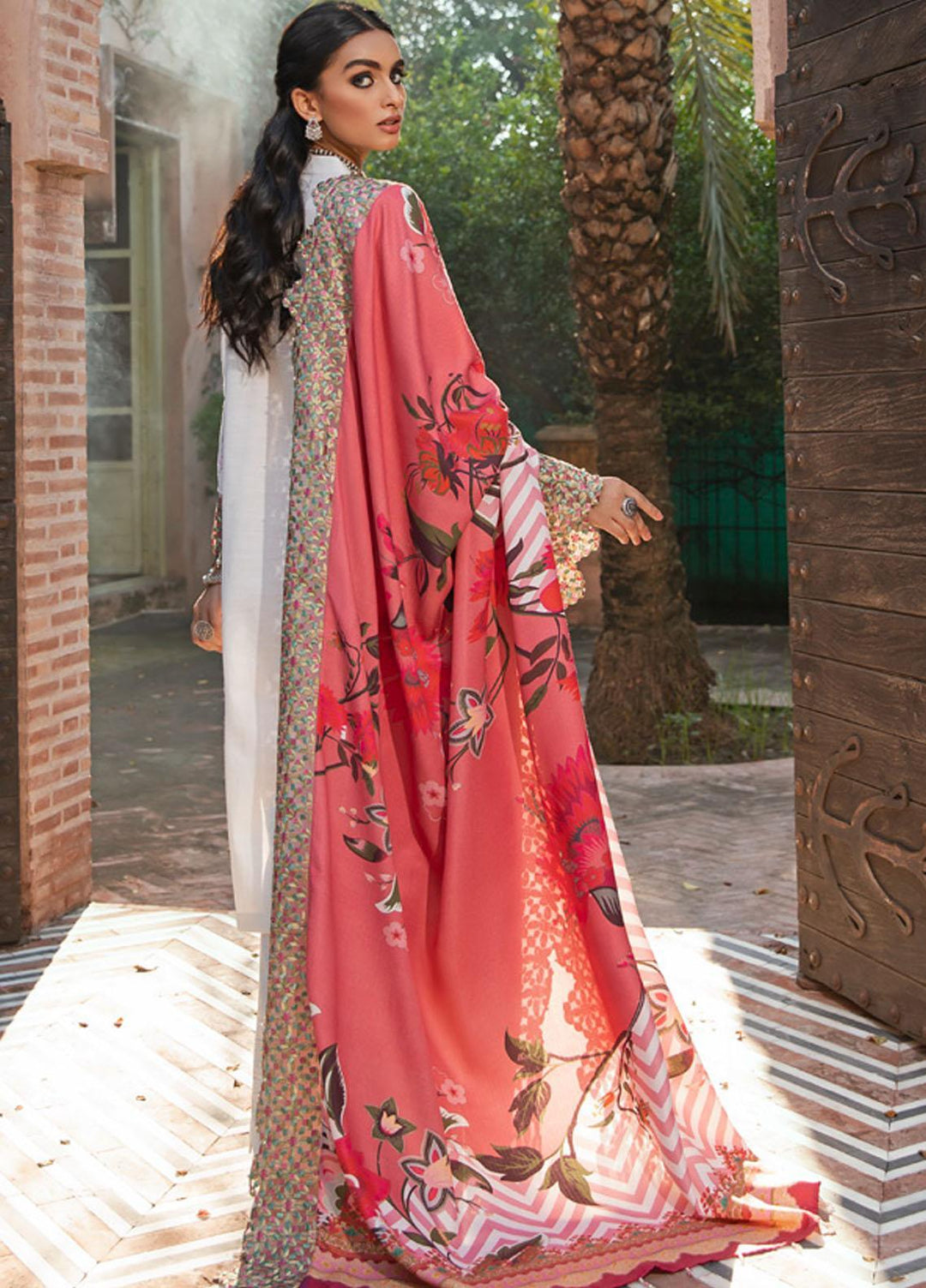 Maya by Nureh Embriodered Slub Khaddar Suits Unstitched 3 Piece NU21MK NW-39 RUMI - Winter Collection