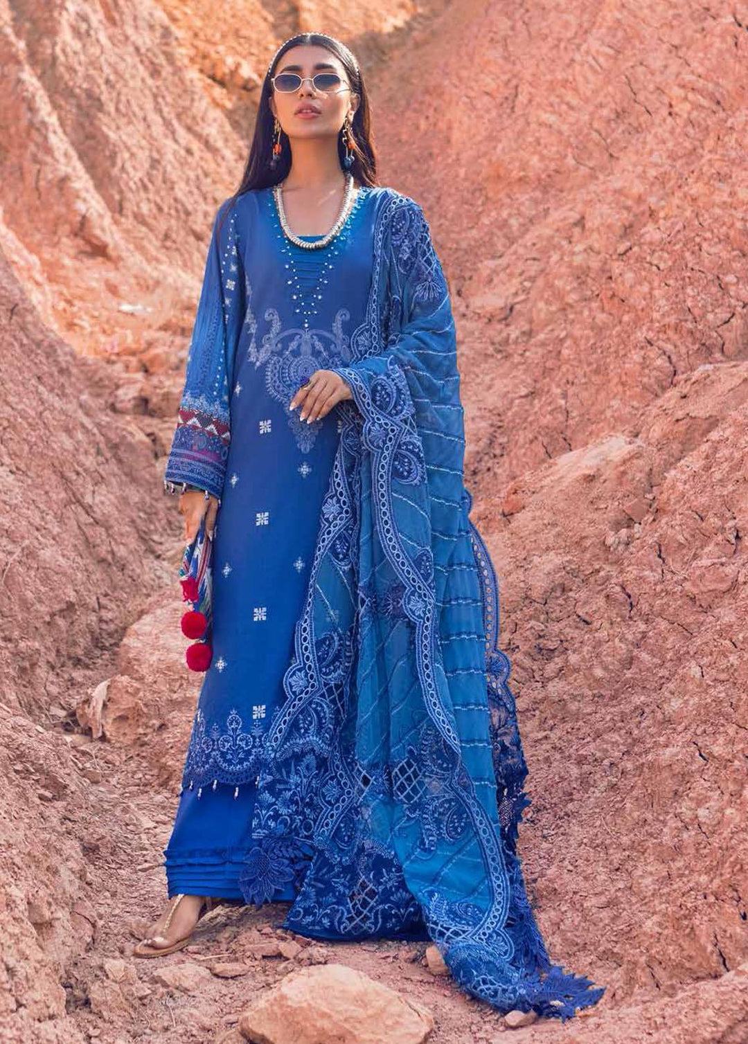 Maya By Nureh Embroidered Lawn Suits Unstitched 3 Piece NU22MU NS-60 - Summer Collection
