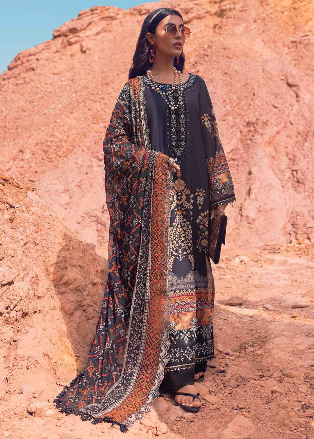 Maya By Nureh Embroidered Lawn Suits Unstitched 3 Piece NU22MU NS-63 - Summer Collection