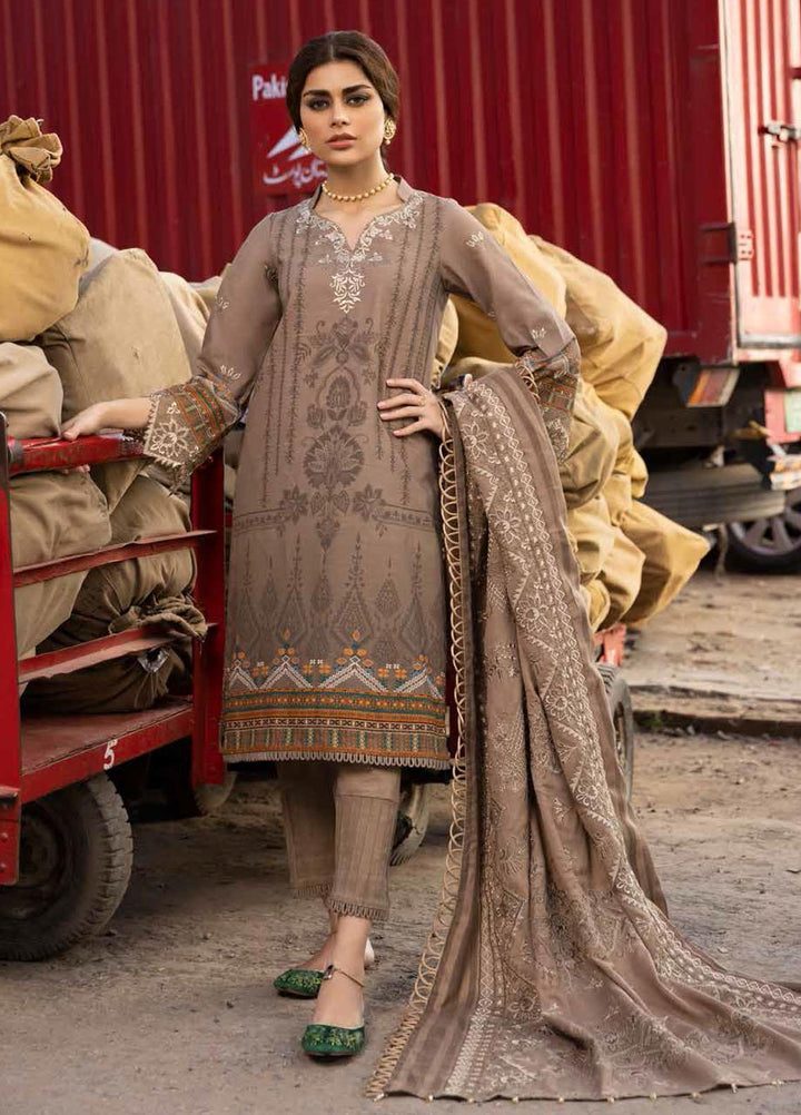 Maya by Nureh Embroidered Slub Khaddar Suits Unstitched 3 Piece NU21MW NW-45 - Winter Collection