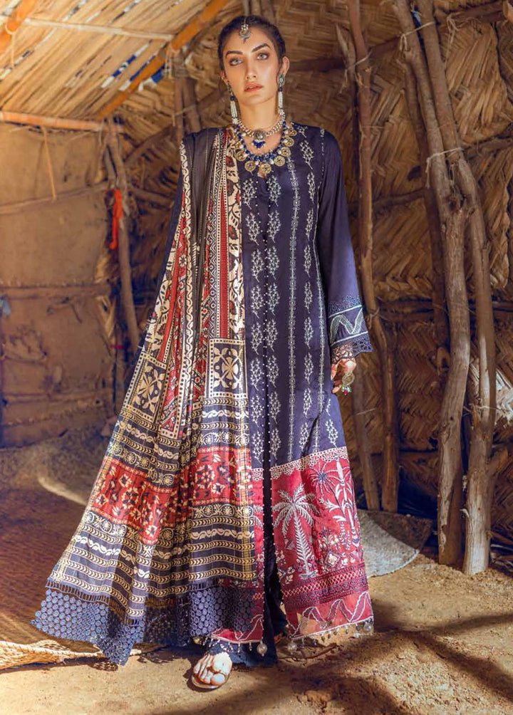 Maya Heerni By Nureh Embroidered Linen Suits Unstitched 3 Piece NU22MH NW-59 - Winter Collection