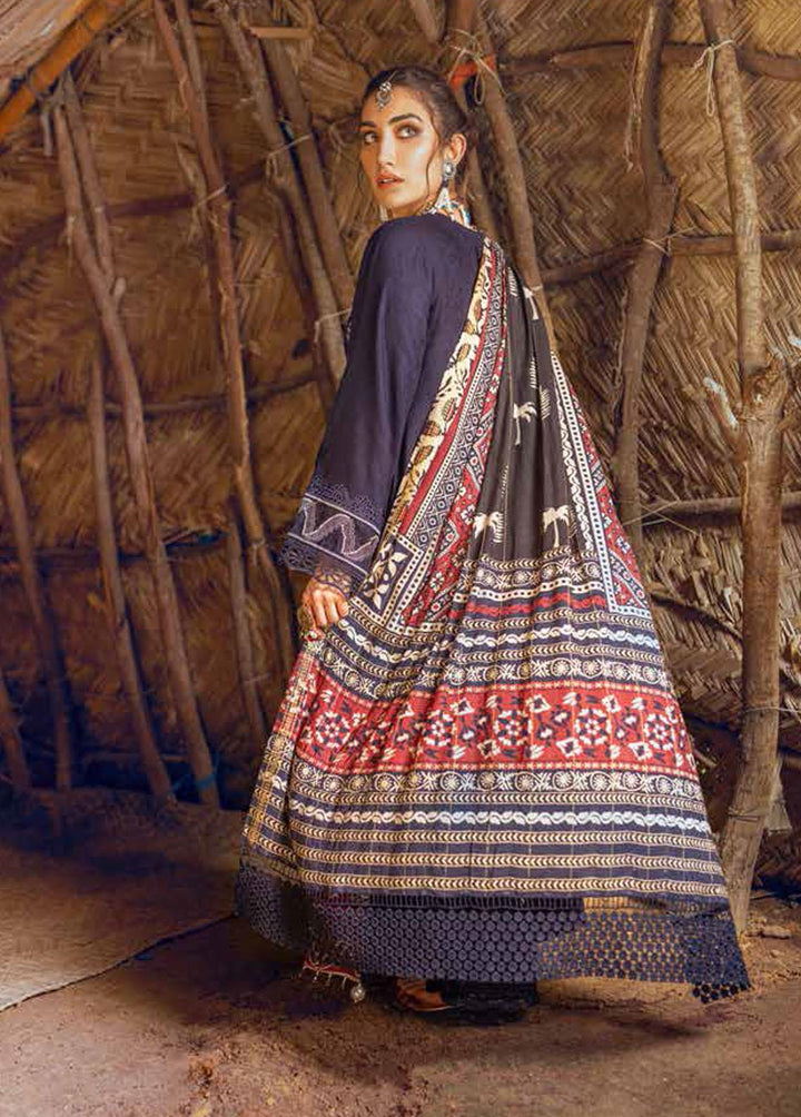 Maya Heerni By Nureh Embroidered Linen Suits Unstitched 3 Piece NU22MH NW-59 - Winter Collection