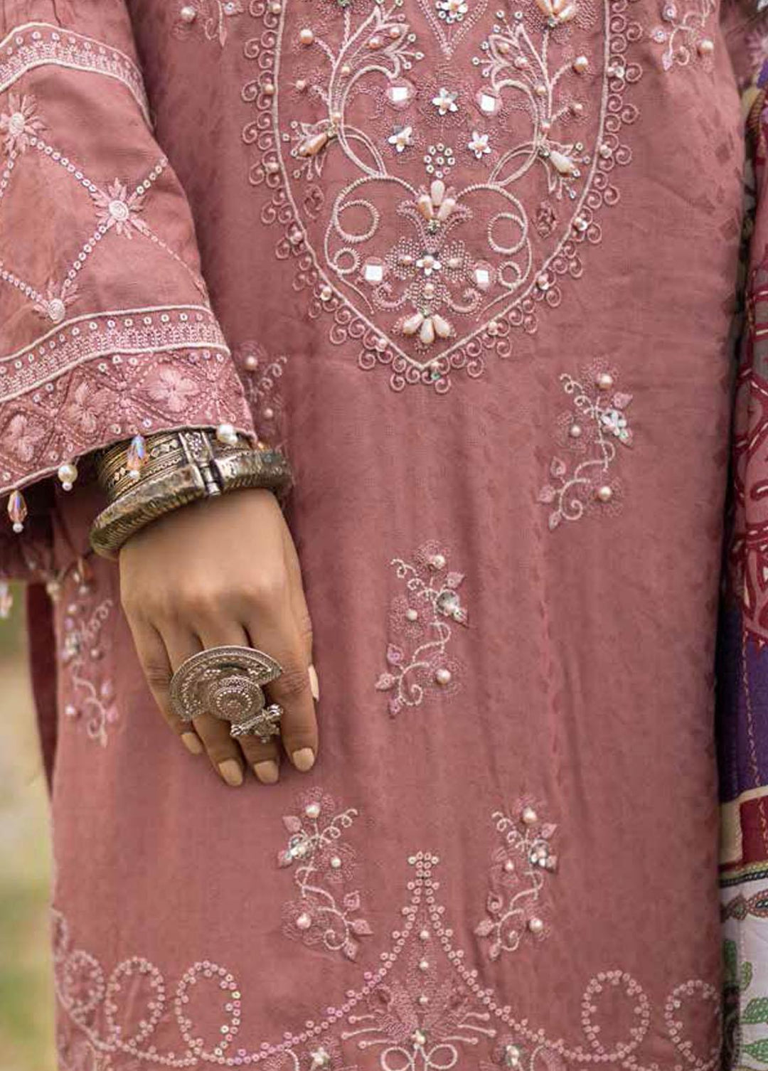 Maya Heerni By Nureh Embroidered Linen Suits Unstitched 3 Piece NU22MH NW-62 - Winter Collection