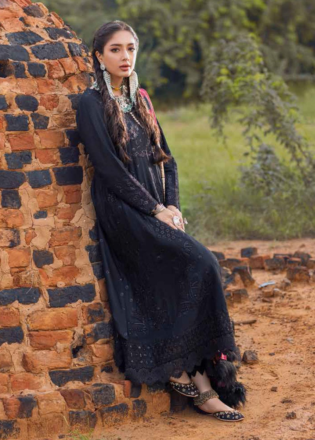 Maya Heerni By Nureh Embroidered Linen Suits Unstitched 3 Piece NU22MH NW-65 - Winter Collection