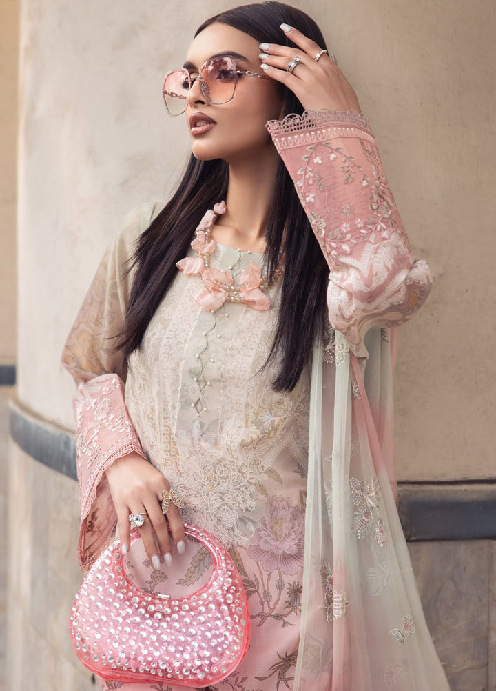 Maya Swiss by Nureh Embroidered Swiss Lawn Suits Unstitched 3 Piece NU24MS NS-117 - Summer Collection