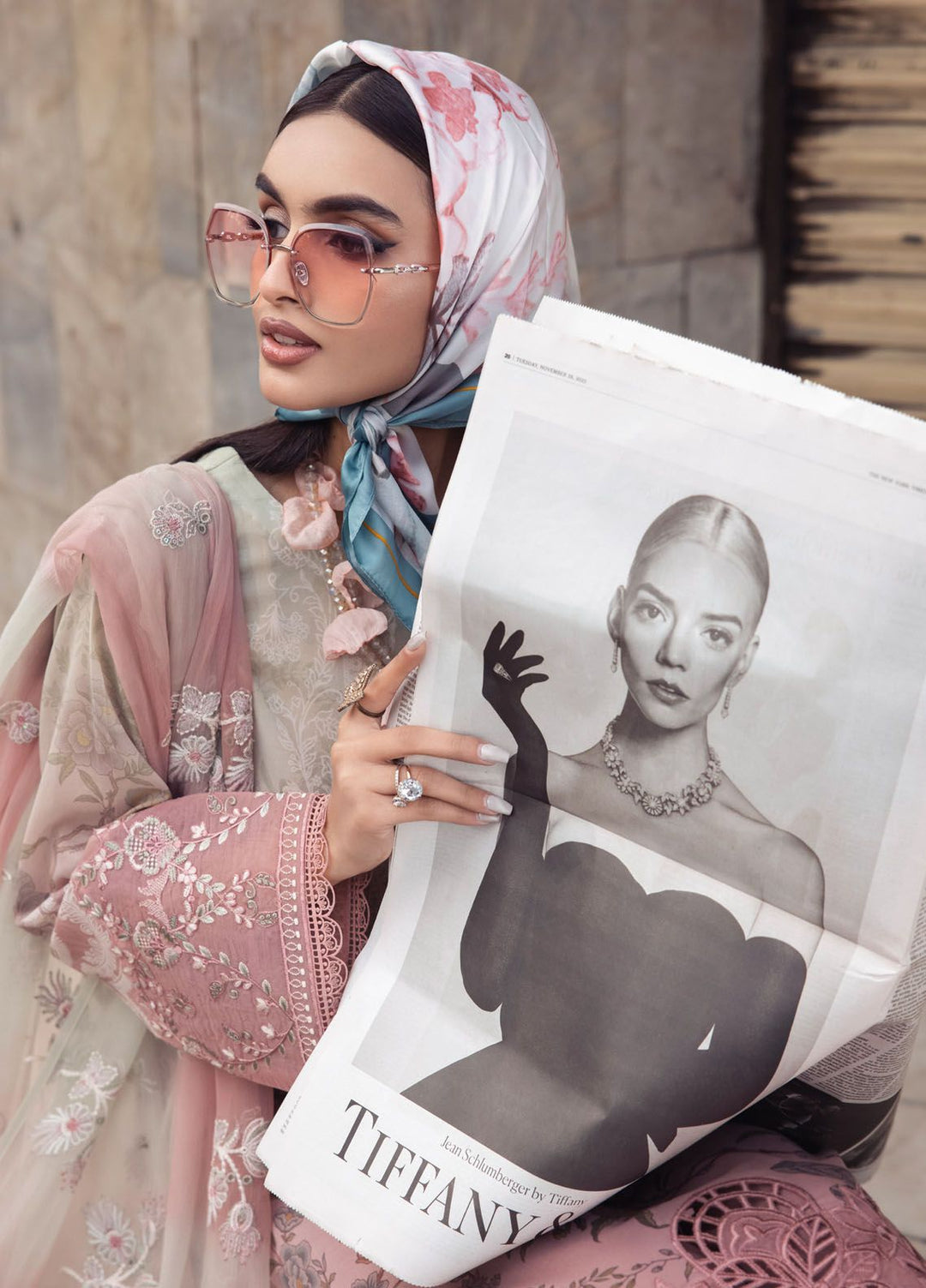 Maya Swiss by Nureh Embroidered Swiss Lawn Suits Unstitched 3 Piece NU24MS NS-117 - Summer Collection