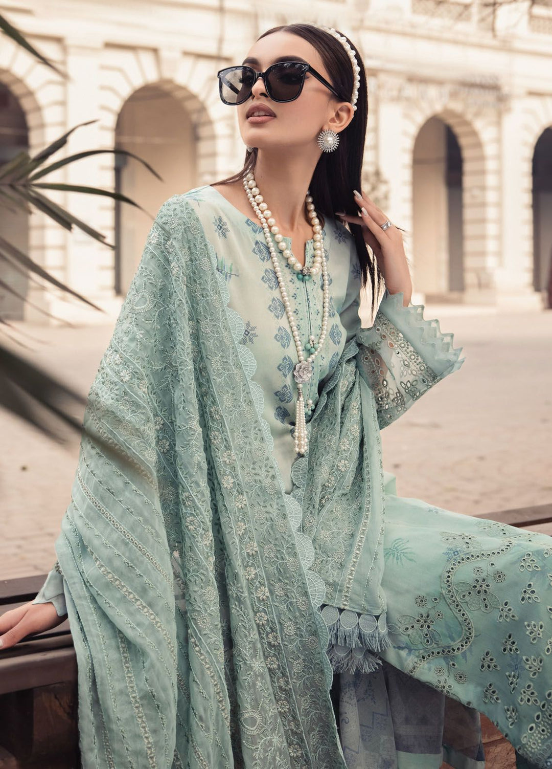 Maya Swiss by Nureh Embroidered Swiss Lawn Suits Unstitched 3 Piece NU24MS NS-118 - Summer Collection